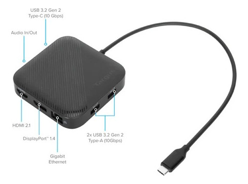 Dock Station Targus Dual Video 4k 85w Pd Pass-thru Usb4