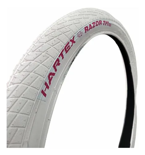 Cubierta Bici Rodado 20 X 2.125 Hartex Razor Blanca