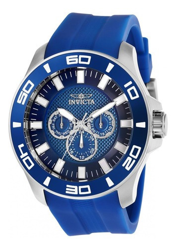 Reloj pulsera Invicta 28003 con correa de silicona color azul