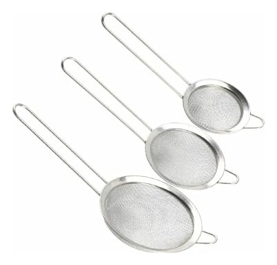 Juego De Coladores De Cocina De Acero Inoxidable, 3 Piezas,