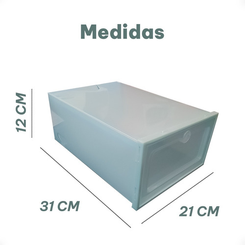 Imagen 7 de 9 de Cajas Pack X6 Organizador Zapatos Zapatera Apilable - Otec