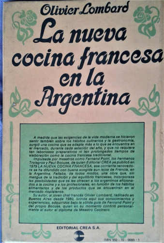 La Nueva Cocina Francesa En La Argentina - Olivier Lombard (Usado)