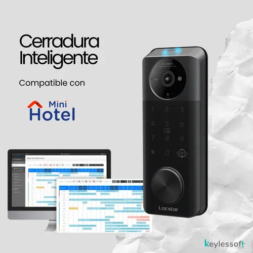 Cerradura Inteligente Con Reconocimiento Facial Y Wifi C95 Negro
