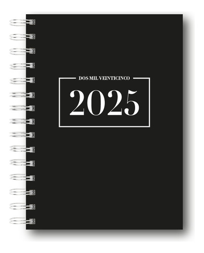 Agenda Ejecutiva Negra 2025 Tamaño A5