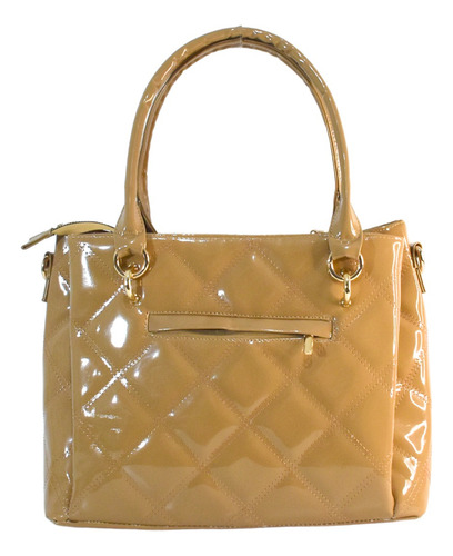 Bolso De Dama Elegante Charol Abollonado Lua De Dibella
