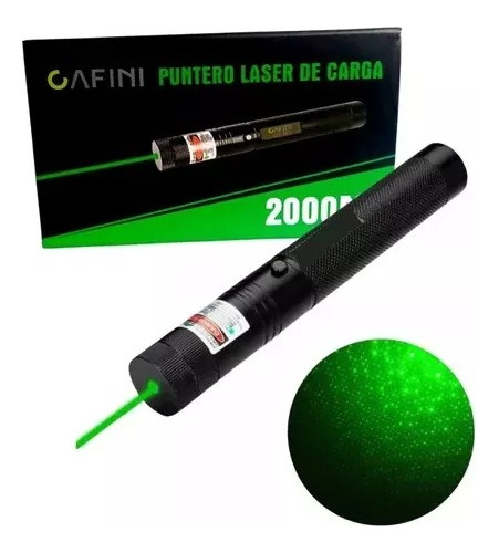 Puntero Laser Verde Recargable Cafini  Alcance 2000 M