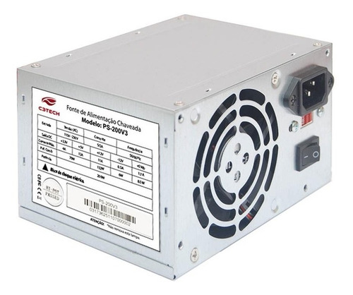 Fonte C3-tech 200w Real Atx Ps-200v3
