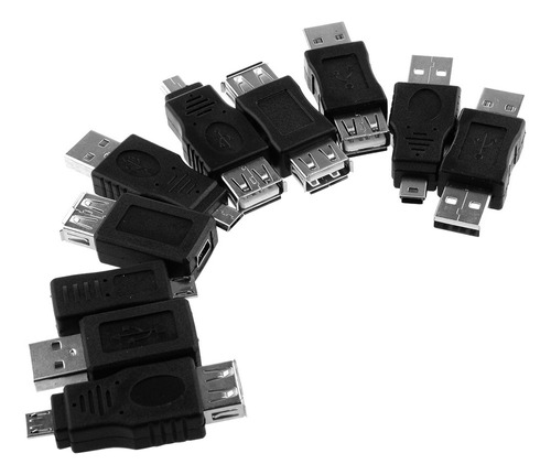 10 En 1 Usb Mini Usb 2.0 Adaptadores Macho A Hembra F / M