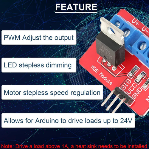 Daokai 10pcs Módulo Del Controlador Mosfet Tube Efecto De 5v