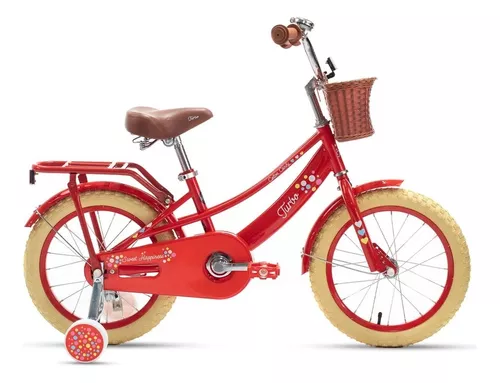 Bicicleta Infantil R16 Little Monkey, Rosa, con Canasta y Rueditas