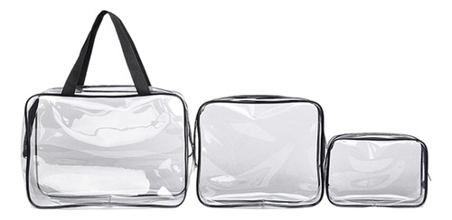 Bolsas De Maquillaje Transparentes, 3 Paquetes De Bolsas De