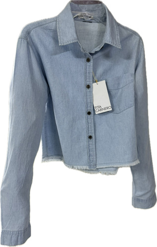 Camisa De Mezclilla Juvenil Manga Larga