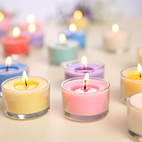 Velas De Aromaterapia En Forma De Mini Taza De Vidrio Para6p