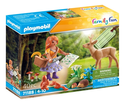 Playmobil Family Fun 71188 Mujer Botanica Con Ciervo