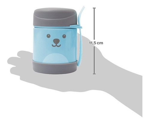 Pote Térmico Inox C/ Colher Gumy 320ml - Azul - Buba