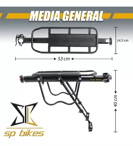 Parrilla Trasera Para Bicicleta Portabultos De Aluminio