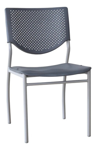 Silla Selecta Plastica Estructura Metálica Asiento Tapizado