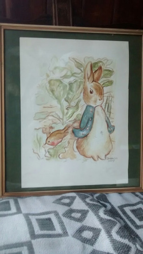 Cuadro Beatrix Potter. Lamina De Acuarela S / Papel.