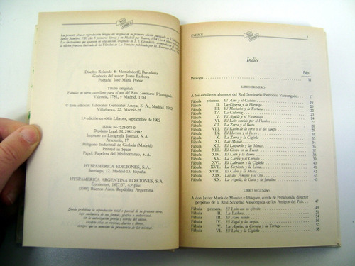 Fabulas Samaniego Coleccion Mis Libros Hyspamerica Ok Boedo (Usado)