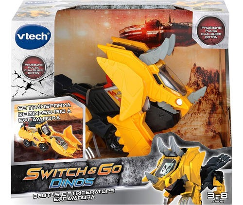 Vtech Switch & Go Dinos Dinosaurio Sonore Molops Supertricer