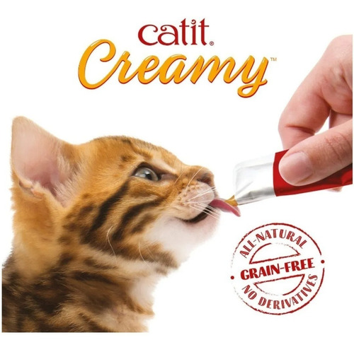 Snack para gatos Catit Creamy sabor atún 4 tubos