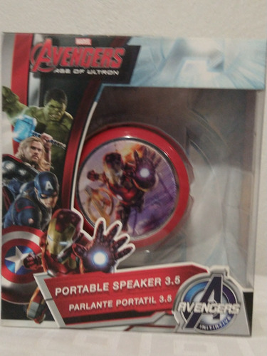Bocina Portatil Avengers Ironman Plug 3.5 Pila Recargable