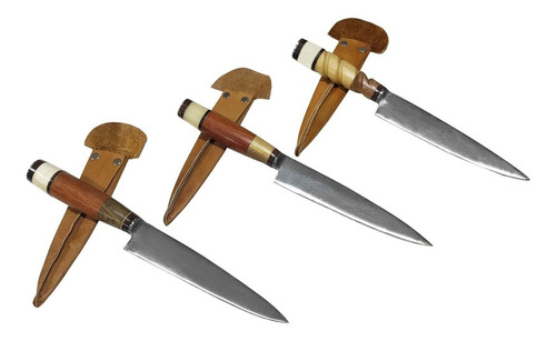 Cuchillo Campo Artesanal Criollo Pack ×3