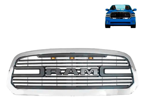  Parrilla Dodge Ram 1500 Cromada Luz Led Ambar 2013-2018