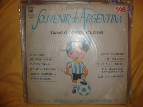 Vinilo Souvenir De Argentina Tango Y Folklore Chaskis F1