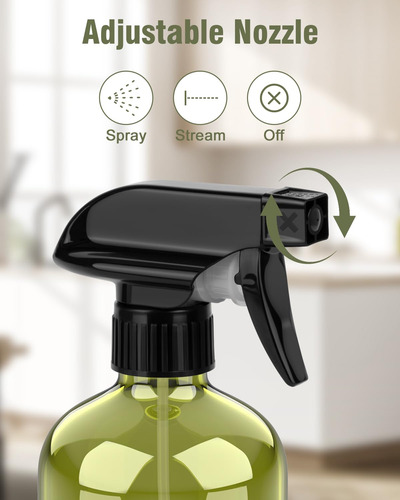 Botella De Spray De Vidrio Verde Oliva Para Aromaterapia Color
