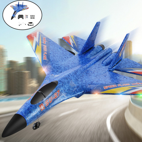 Su-27 Rc Fija Rtf 2 Canales Luces Frescas Epp Espuma