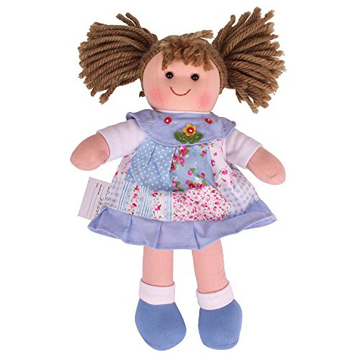 Bigjigs Juguetes Sarah Doll - Pequeño Ragdoll Cuddly Toy