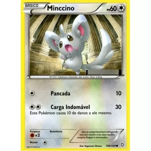 Minccino - Pokémon Normal Comum - 109/124- Pokemon Card Game