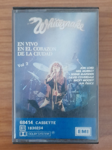 Cassette Whitesnake  En Vivo En La Gran Ciudad  Vol 2. 1979