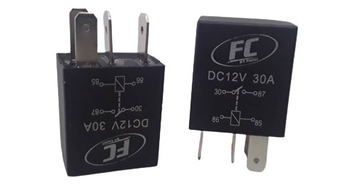 Relay Universal Tipo Mini De 4 Patas 12v 30 Amperios Fc