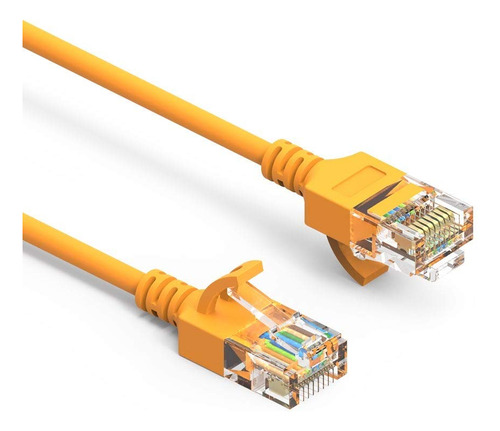 Sf Cable Cat 6a Utp Slim Ethernet Arranqueado Red Amarillo