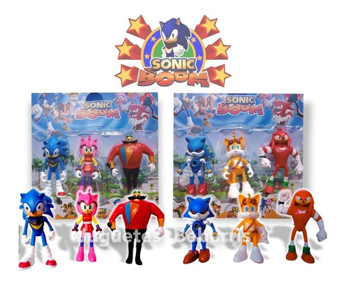 Excelente Set De 6 Muñecos Sonic Boom, Dr Eggman, Thails