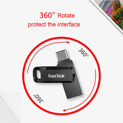 Pendrive Sandisk Dual Drive Go Usb Tipo A Y C 256gb Usb 3.2