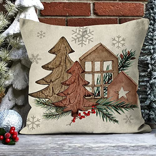 Juego 4 Fundas De Almohada Decorativas Navidad 20 Cm