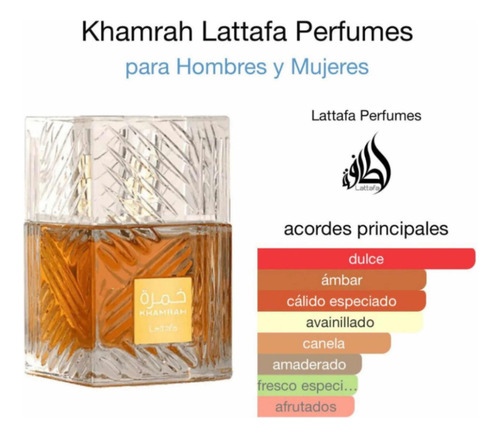 Perfume Khamrah Lattafa X100ml