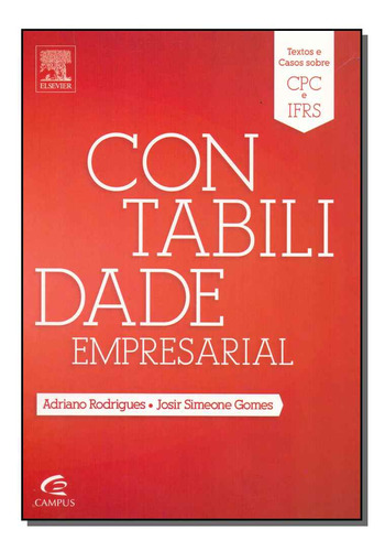 Libro Contabilidade Empresarial 01ed 14 De Rodrigues Adriano