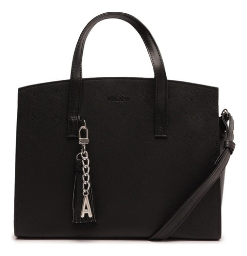 Bolsa Anacapri Tote Barbicacho Grande Cor Preto