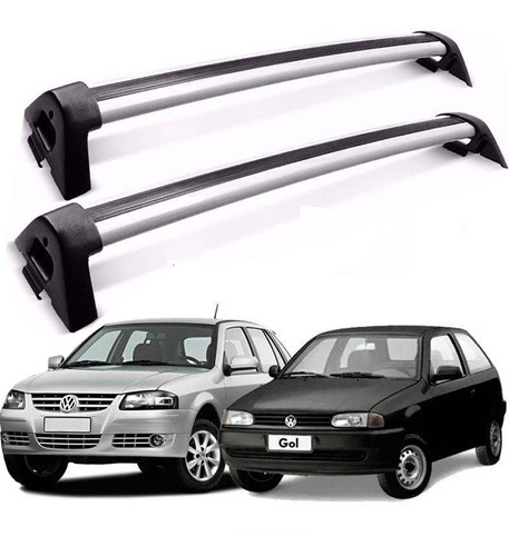 Rack De Teto Volkswagen Gol 2 E 4 Portas 1996 G2 G3 G4 Prata