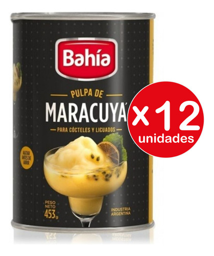 Pulpa De Maracuya Bahía Lata 453g X12 Unidades