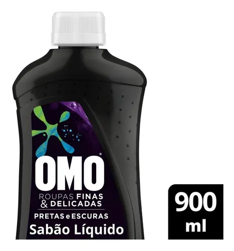Lava-Roupas Líquido Roupas Finas e Delicadas Pretas e Escuras Omo Frasco 900ml