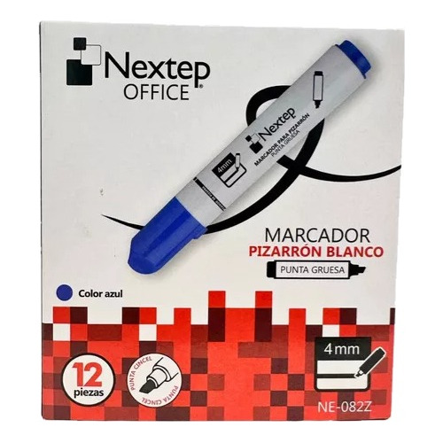 Marcador Para Pizarrón Blanco Nextep 12 Piezas Color Azul