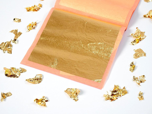 - Hojas Sueltas De Hoja De Oro Comestible De 24 Quilate...