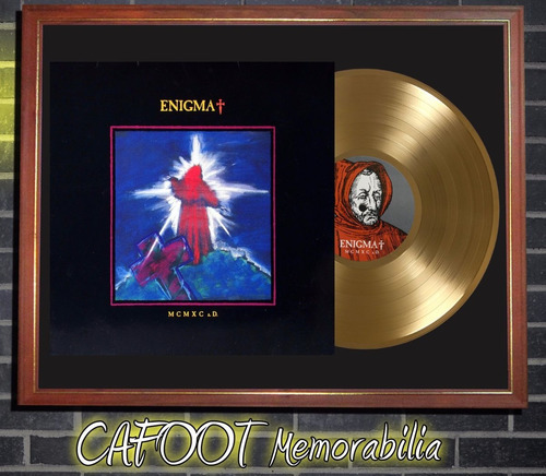 Enigma Mcmxc A.d. Tapa Lp Y Disco Oro Enmarcado