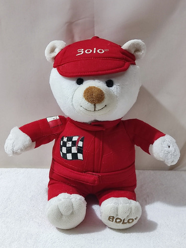 Peluche Oso Bolo Corredor De Autos De 24cm.