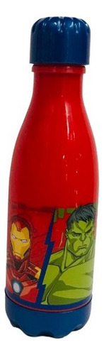 Botella De Agua Infantil Avengers 560ml Color Rojo